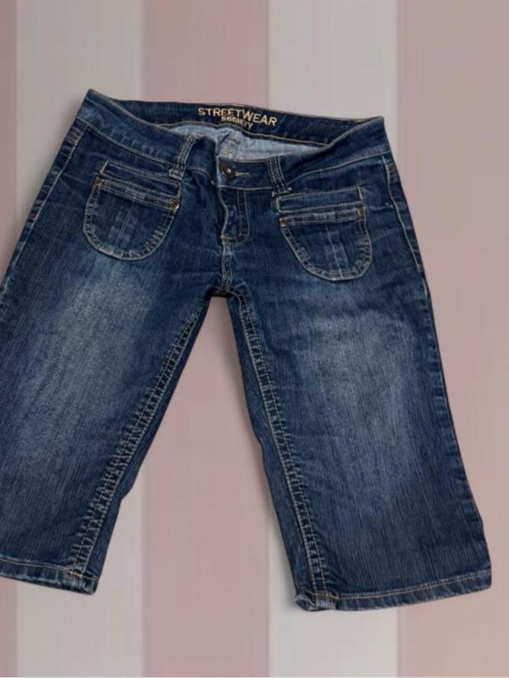 Streetwear Society Vintage Y2K LOW RISE Capri Jeans